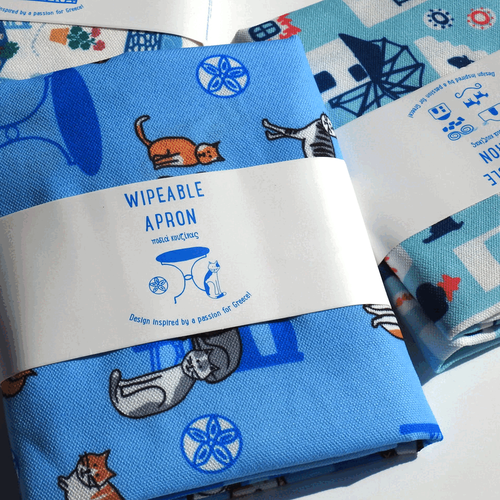 Greek Cats Water-Resistant Apron