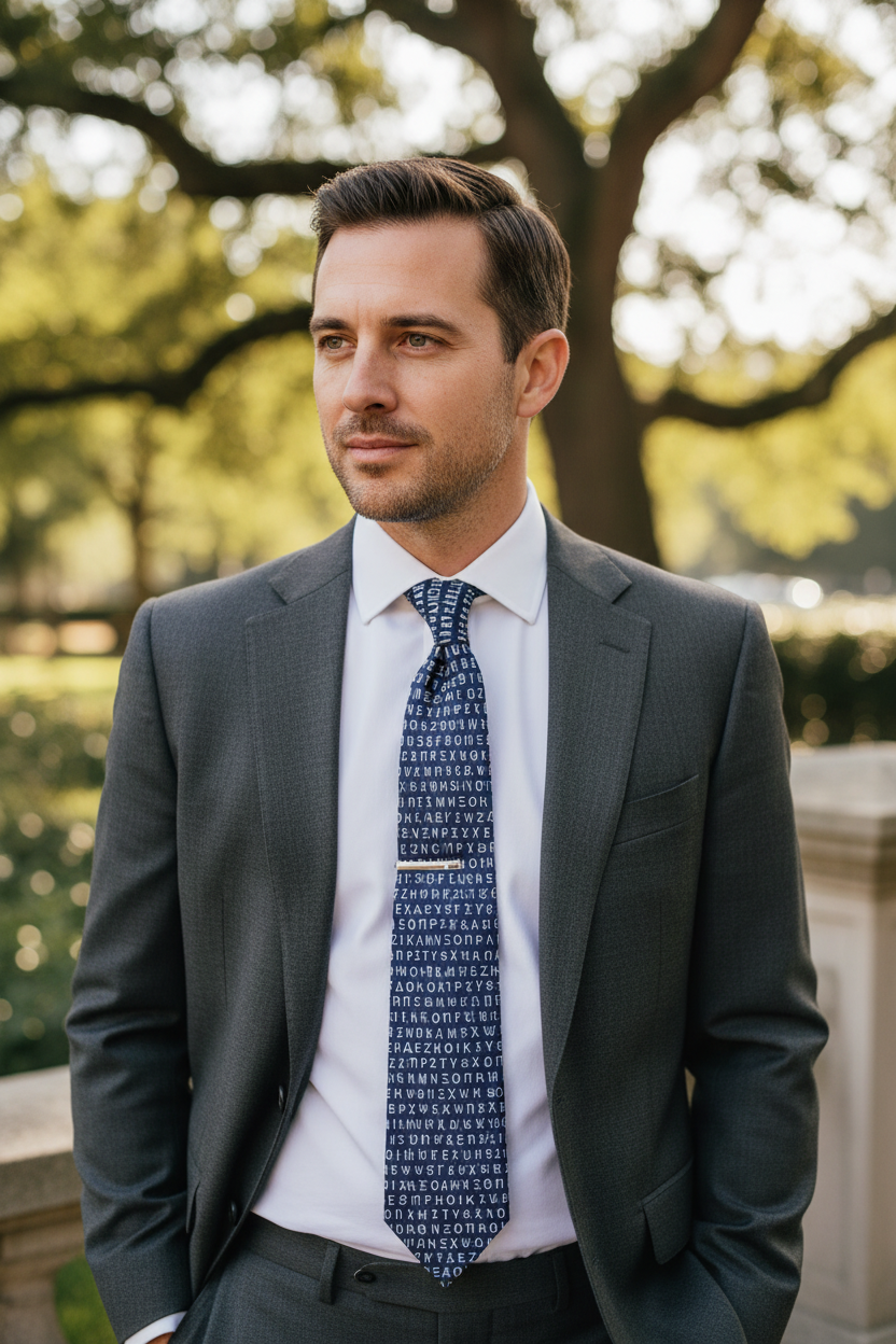 GREEK ALPHABET SILK TIE - PREORDER