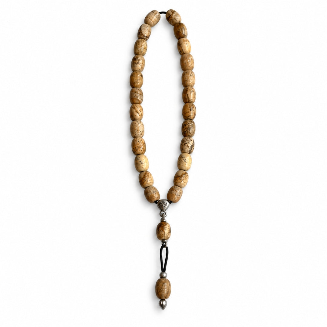 Picture jasper prayer bead strand