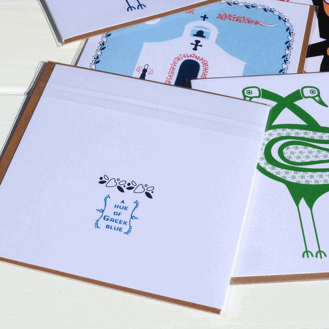 Greek themed card envelope set