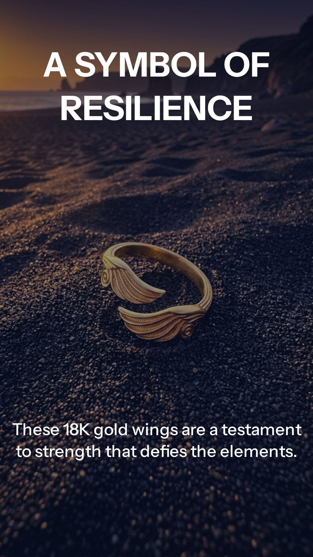 Oreithyia 18K Gold Plated Adjustable Ring