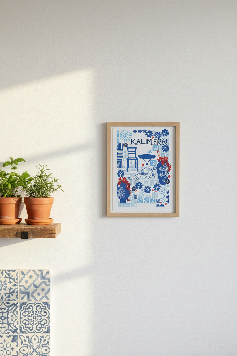 A3 Art Print Kalimera Pots