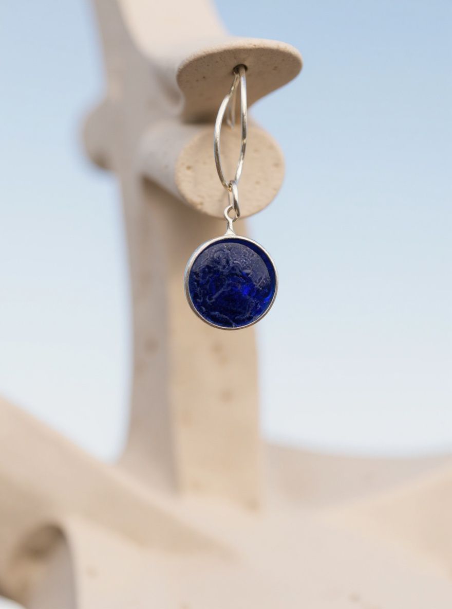 Blue Resin Earrings