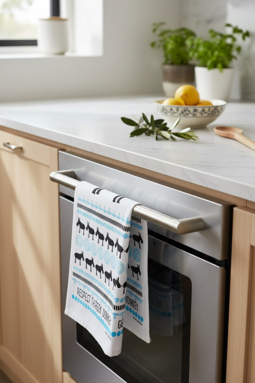 Blue Donkey Cotton Tea Towel
