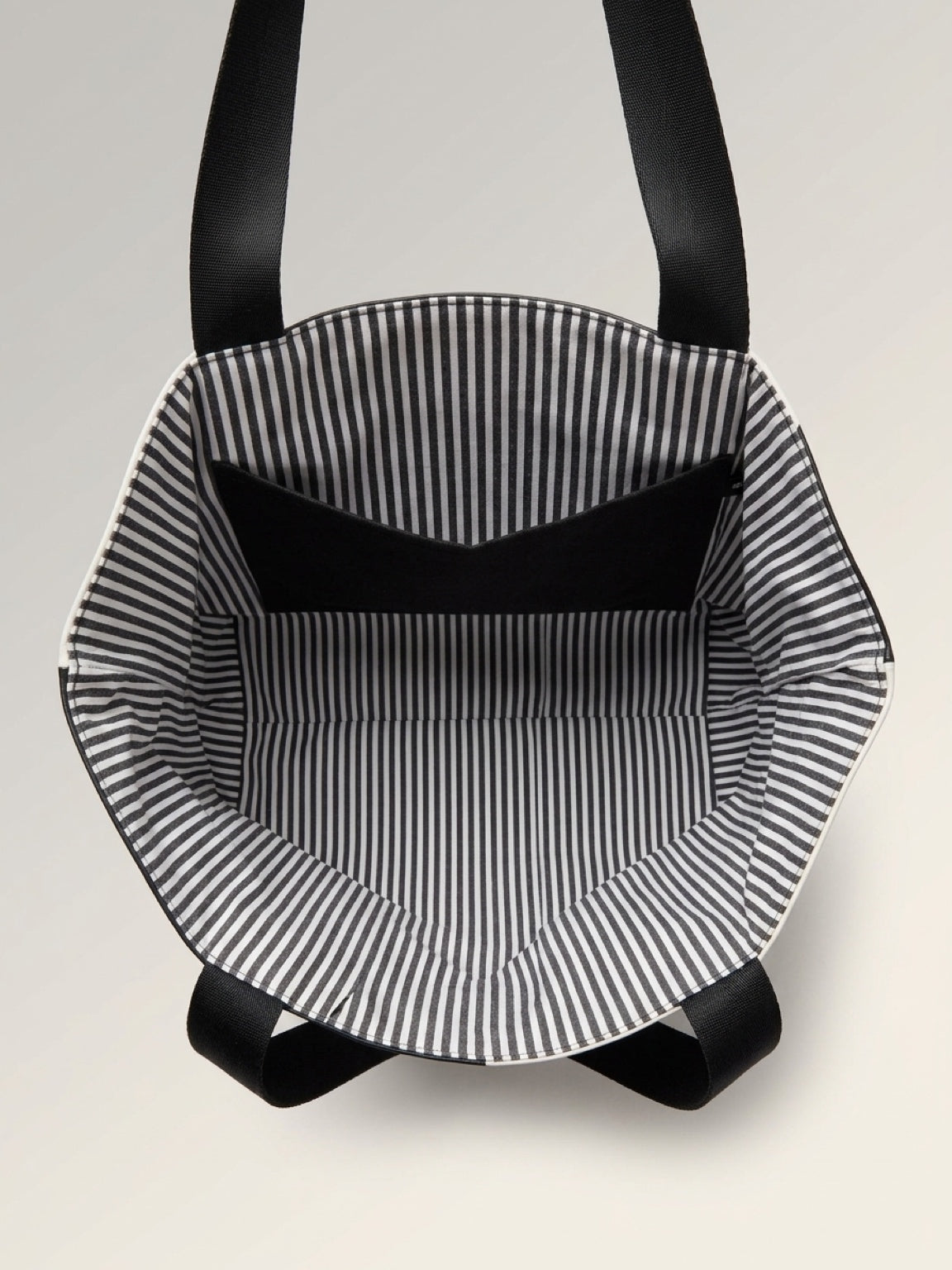 Black & Grey Faux Leather Panel Shoulder Tote Bag