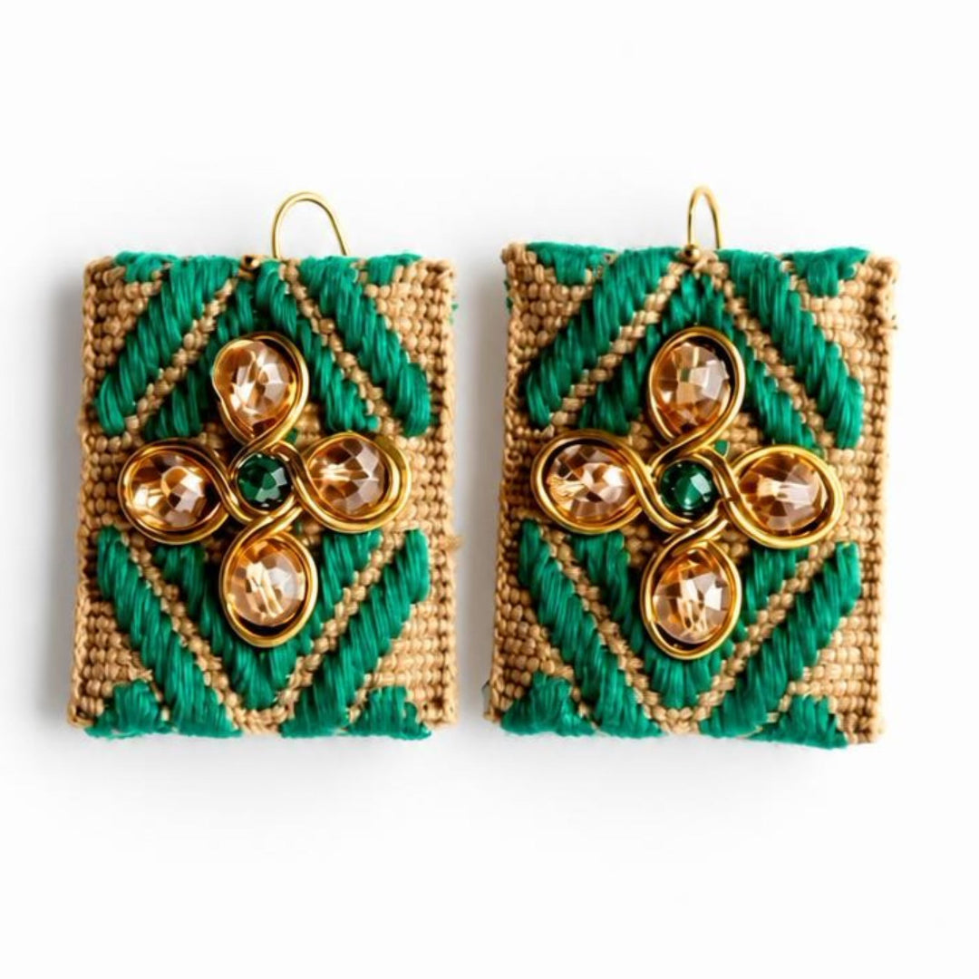 Turquoise Cross Earrings