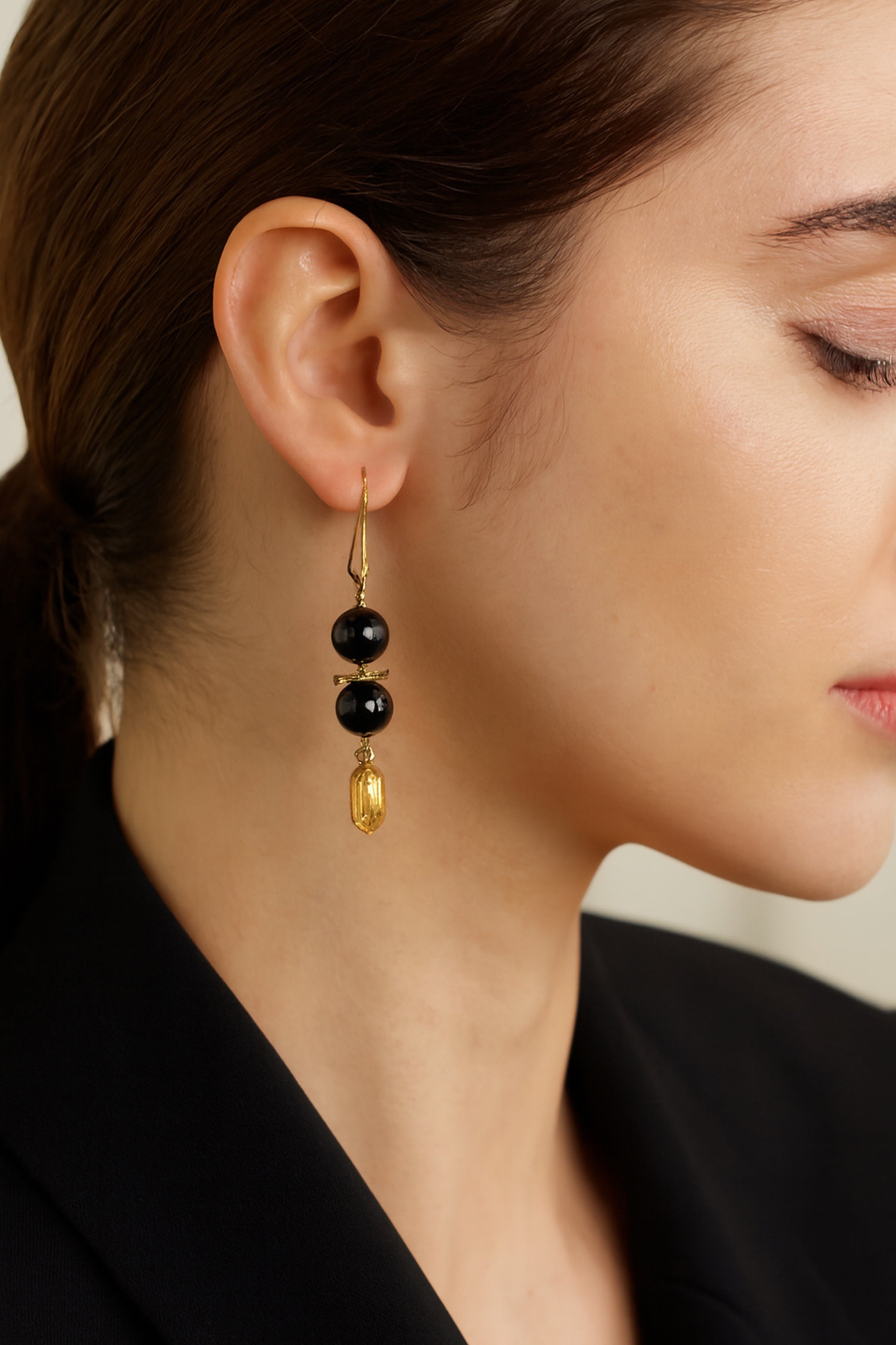 Black Story Earrings