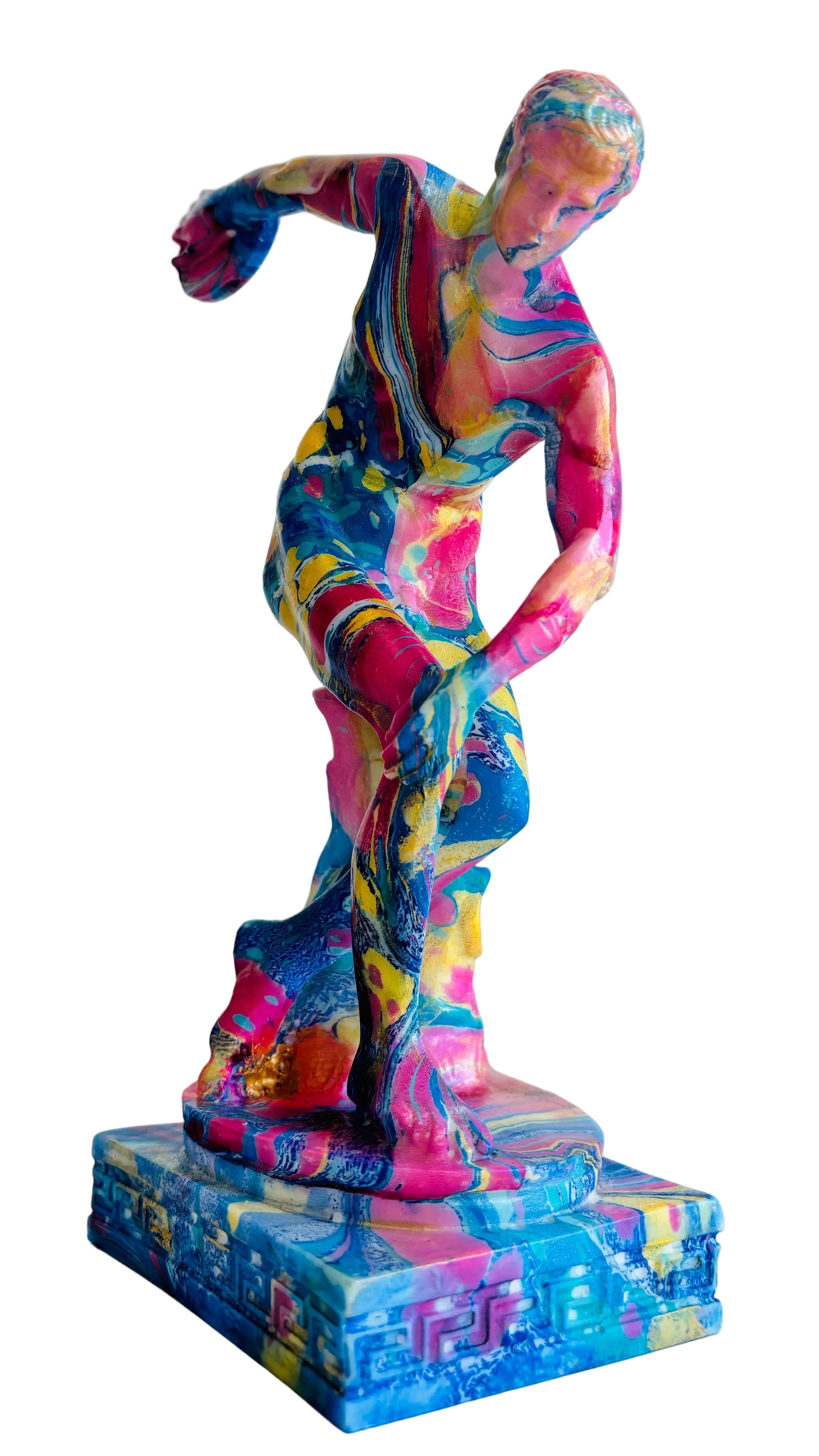 Colorful statue on a white background