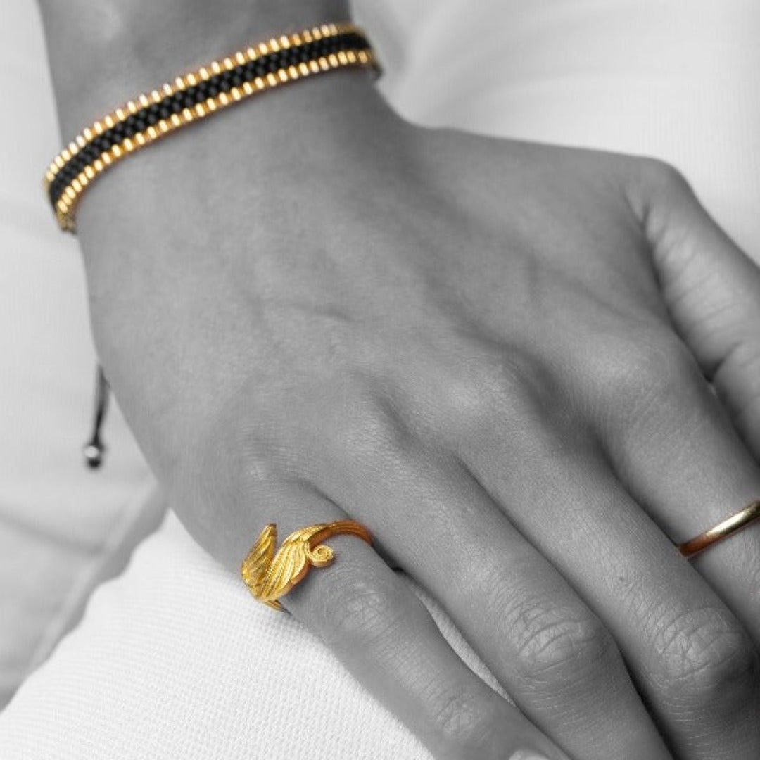 Oreithyia 18K Gold Plated Adjustable Ring