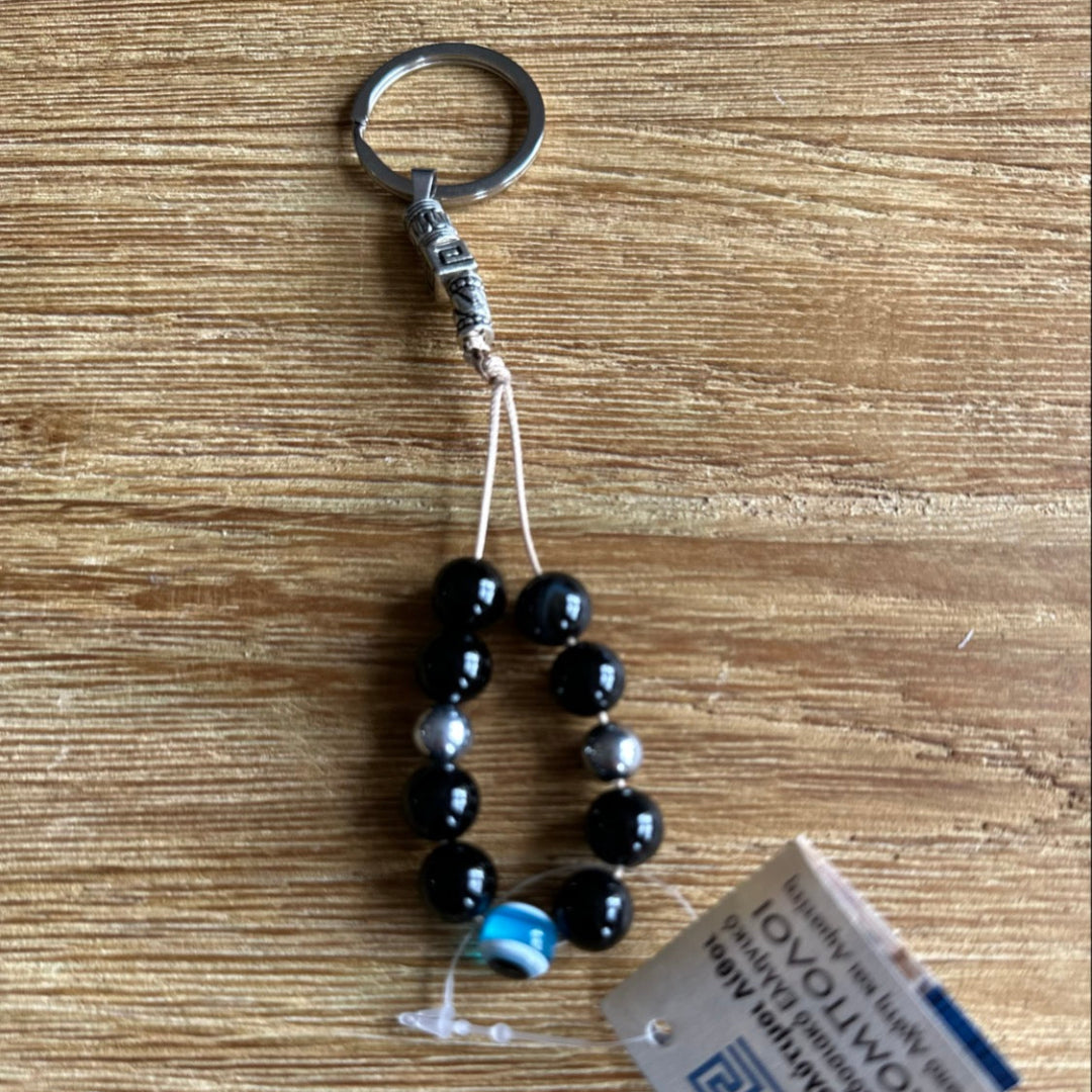Keychain Eye Dark Blue Worry Beads