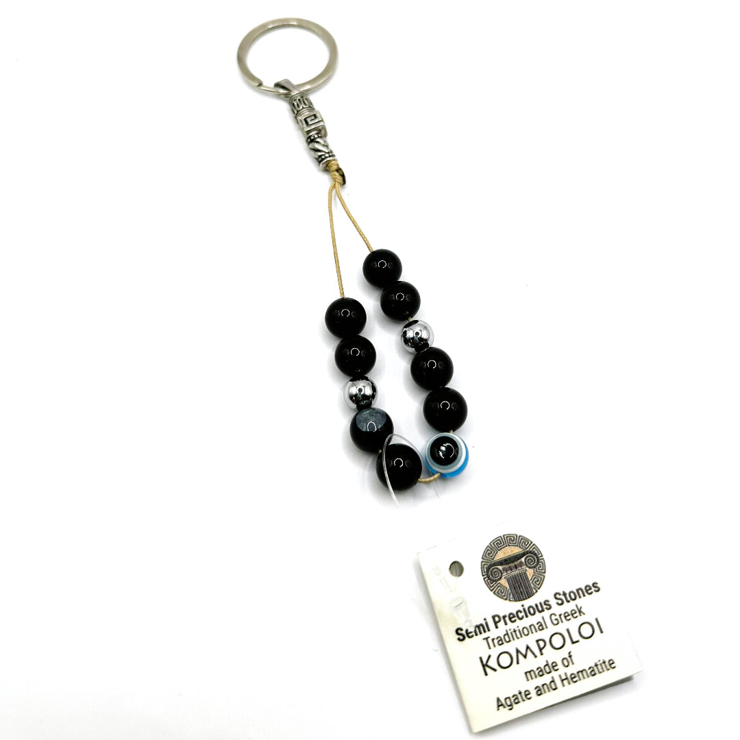 Keychain Eye Dark Blue Worry Beads