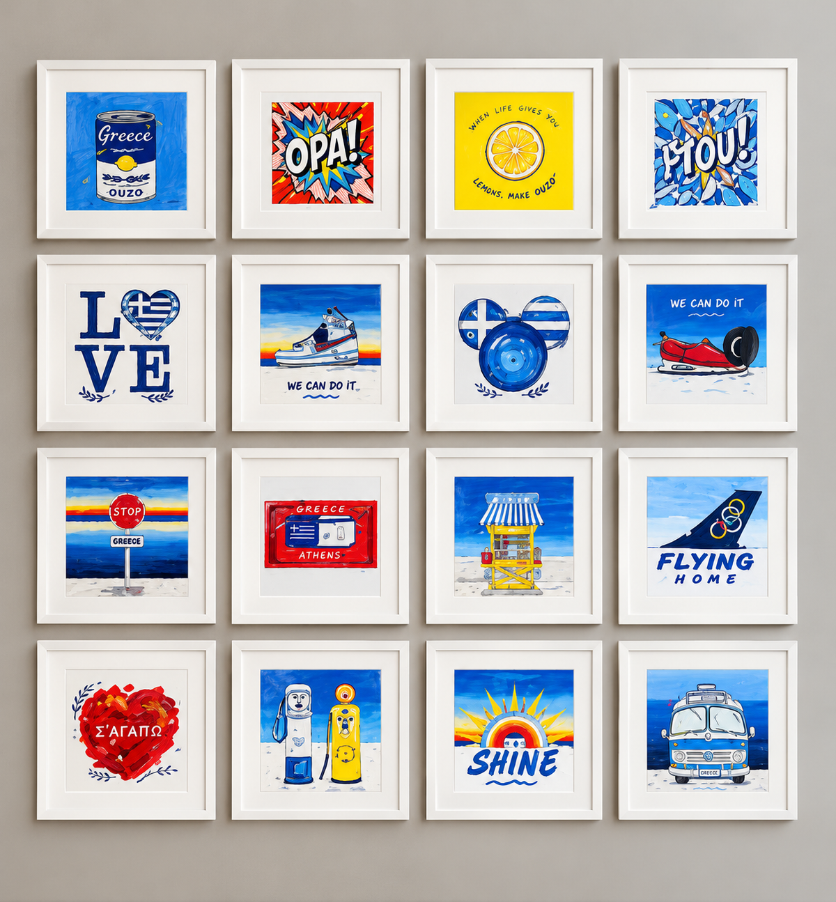 FTOU! Small Greek Art Print by Caroline Rovithi – view 3 | Thalassea