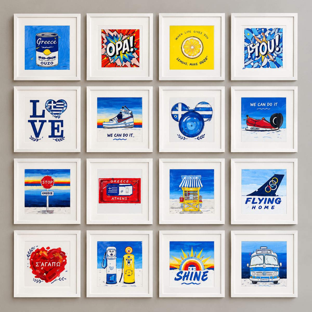 FTOU! Small Greek Art Print by Caroline Rovithi – view 3 | Thalassea