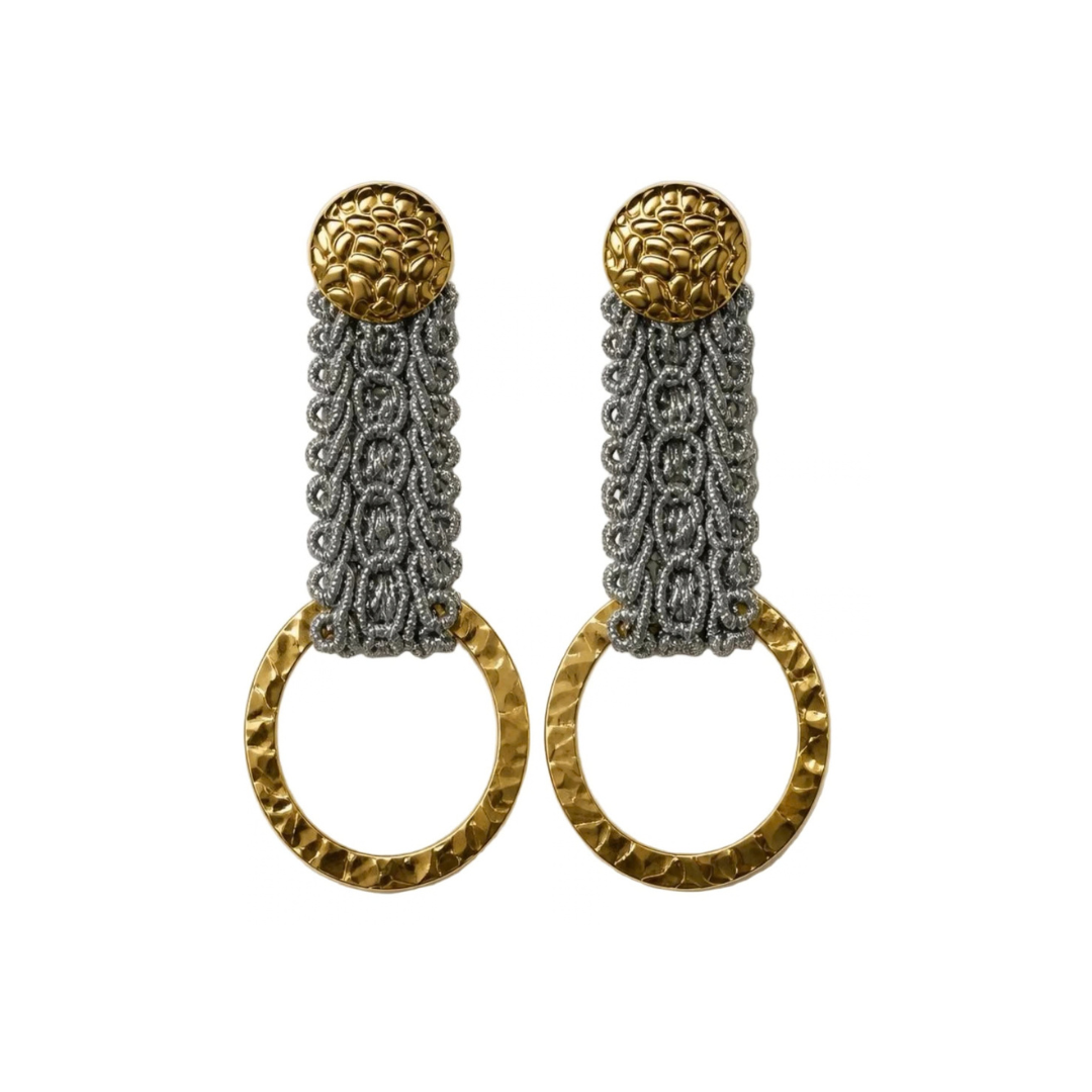 Dioni Silver Circles Earrings