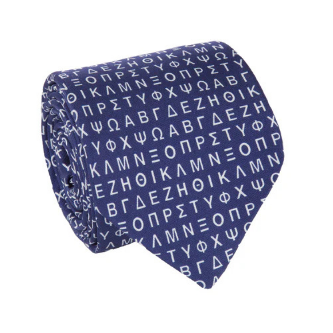 GREEK ALPHABET SILK TIE - PREORDER