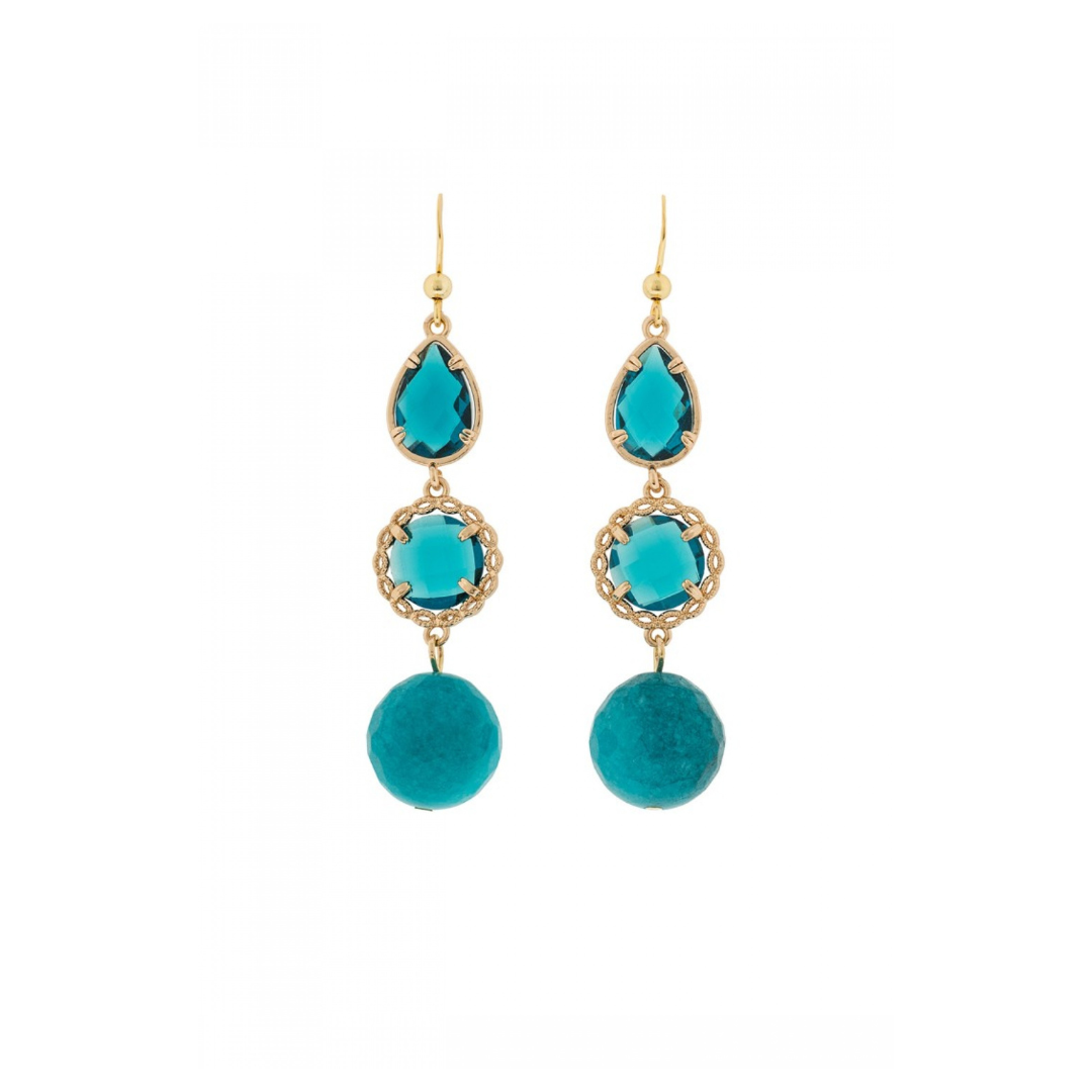 Light blue crystal on sale earrings