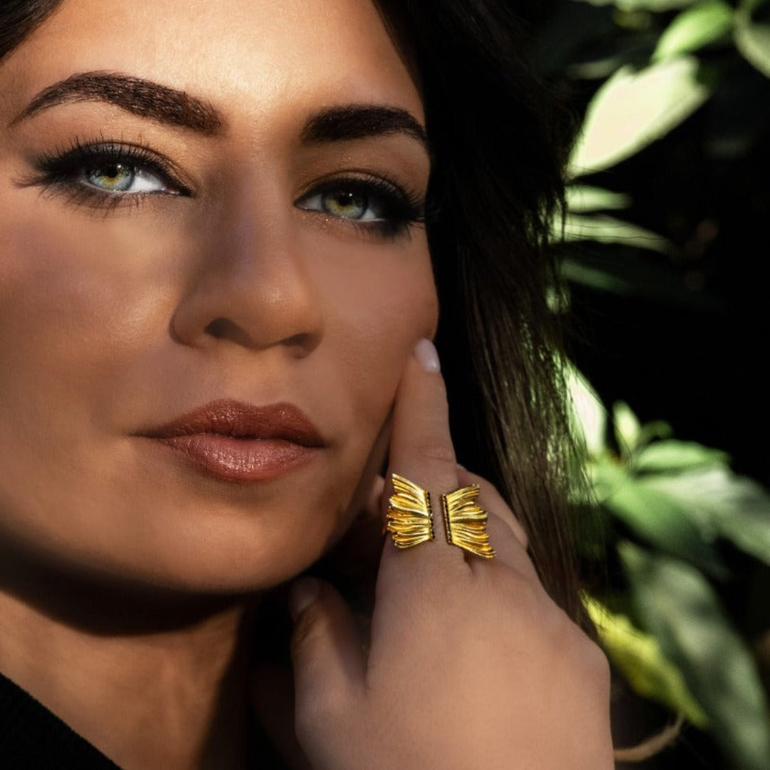 Fustanela 18k Gold Plated Adjustable Ring