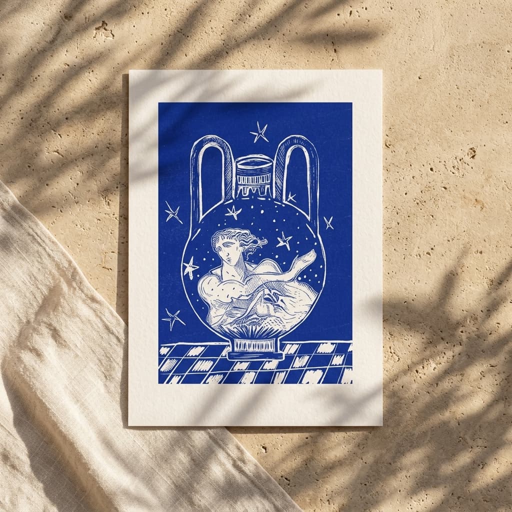 Blue Vase 1 Print