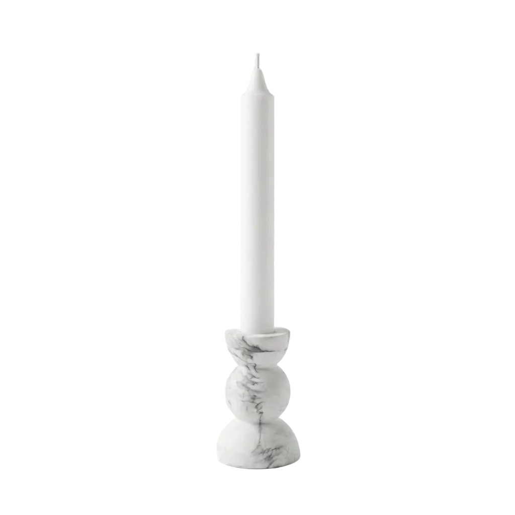 Botanica Candle Holder Stone by Ceme Deco – handcrafted jesmonite with painted stone texture finish