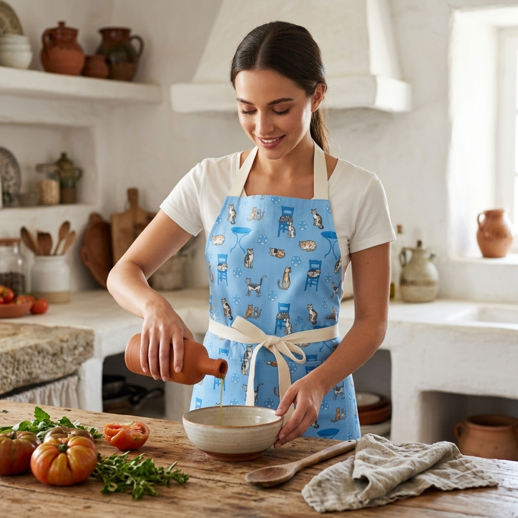 Greek Island Water-Resistant Apron