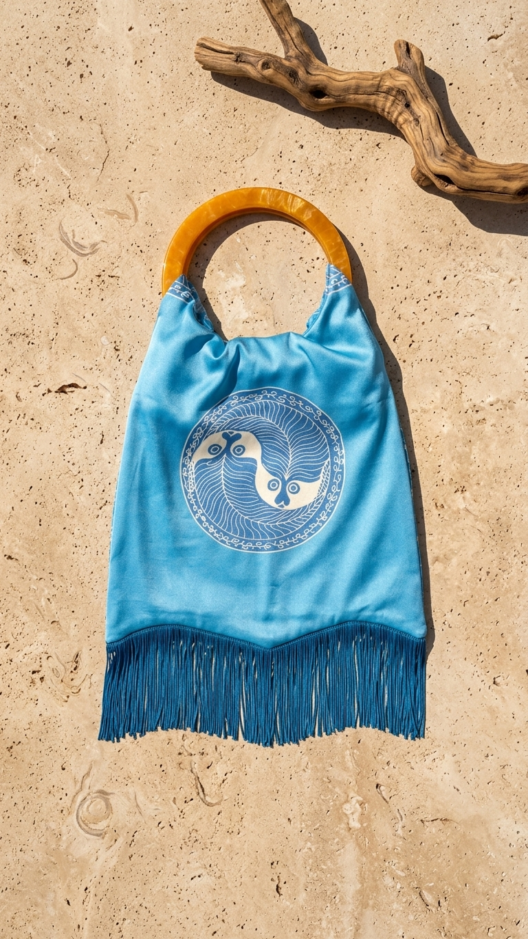 Kaliroi Blue Bag – A Celebration of Greek Art, Mythology & Handcrafted Design