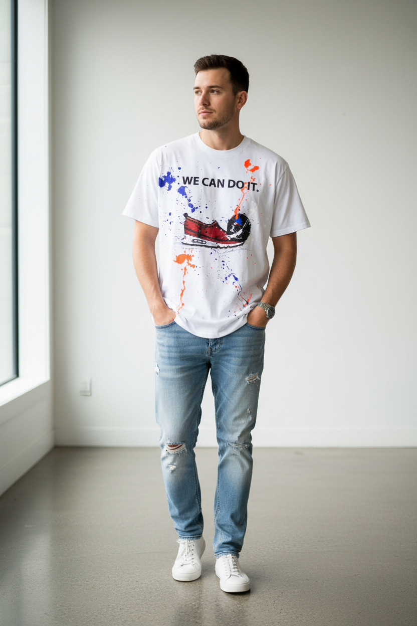 WE CAN DO IT tsarouchi Air T-Shirt – One of One Wearable Art