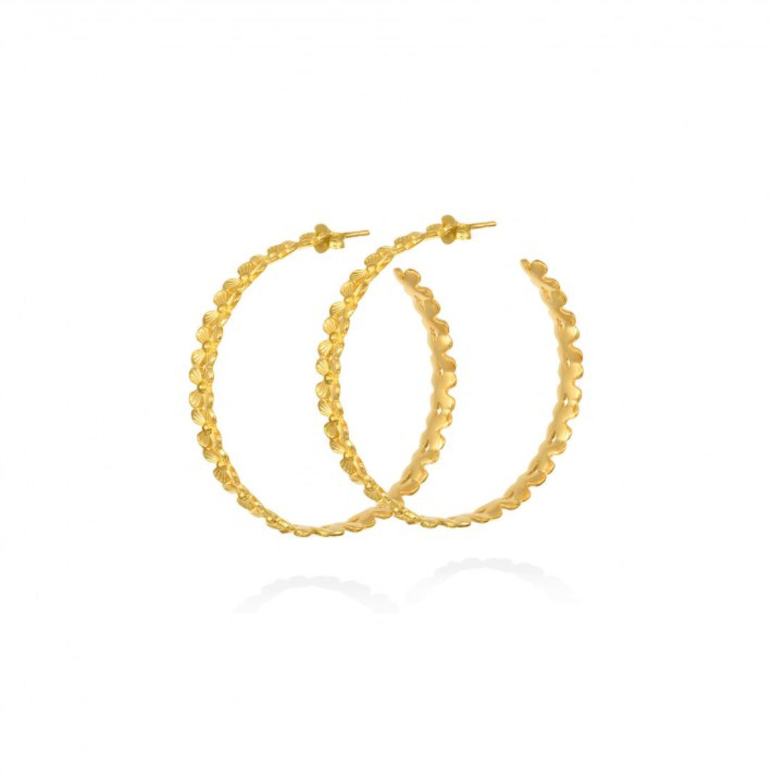 Wildflowers Hoop Earrings 24K