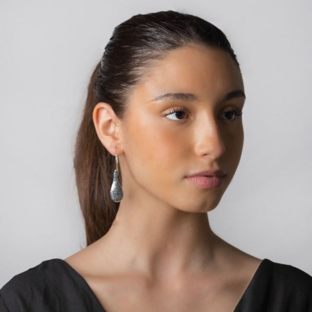Silver Tear Earrings