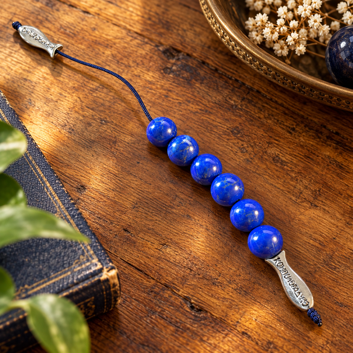 Blue Beads Belgery Detail