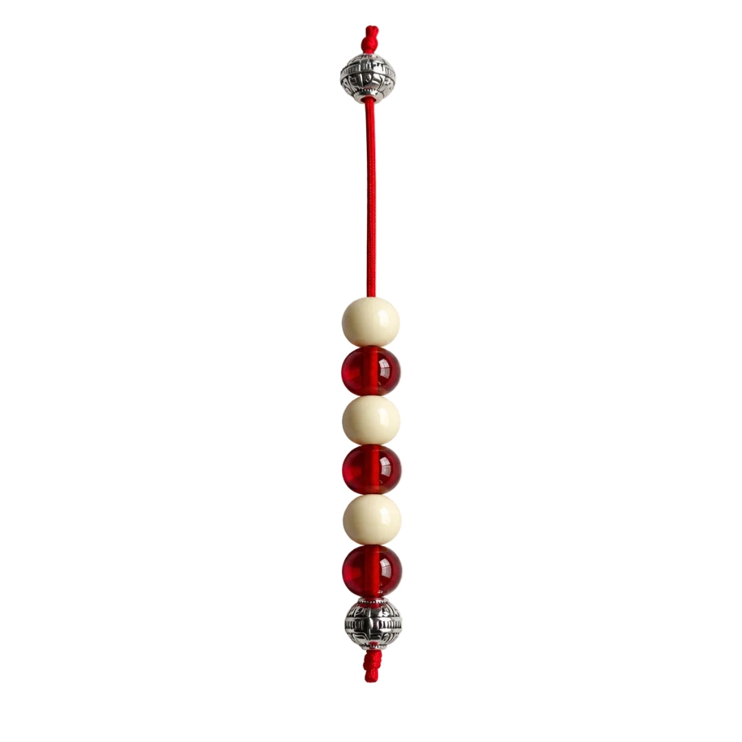 Red White Beaded Begleri