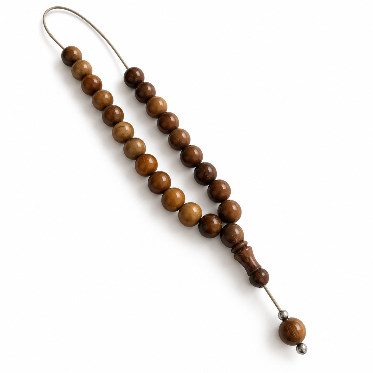Brown Wooden Kompoloi Detail