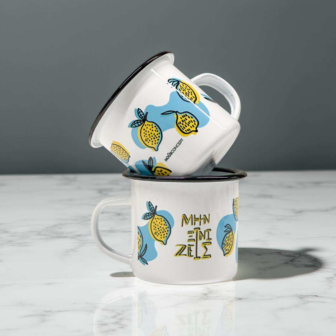 Enamel Cup "Lemons"