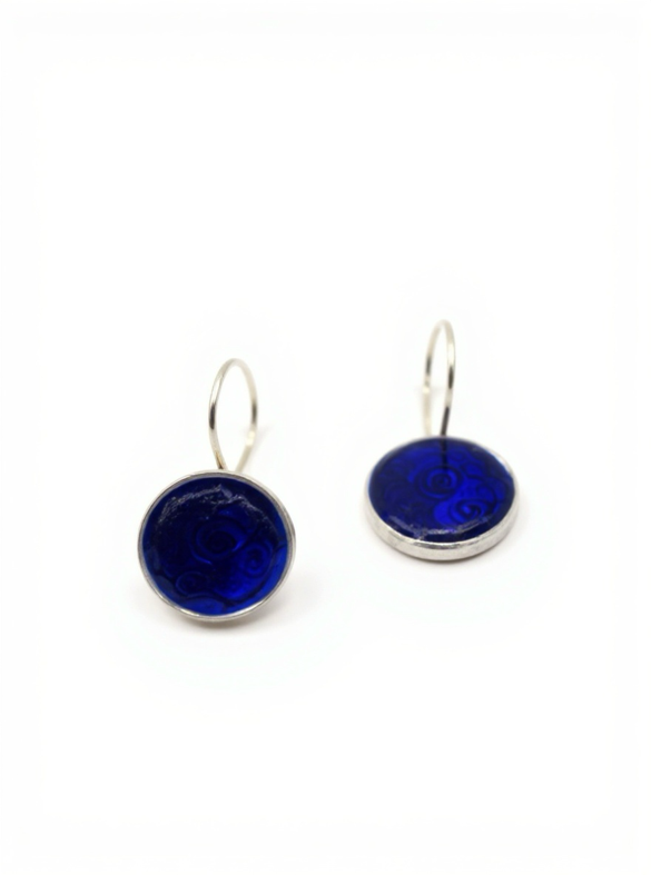 Blue Resin Earrings
