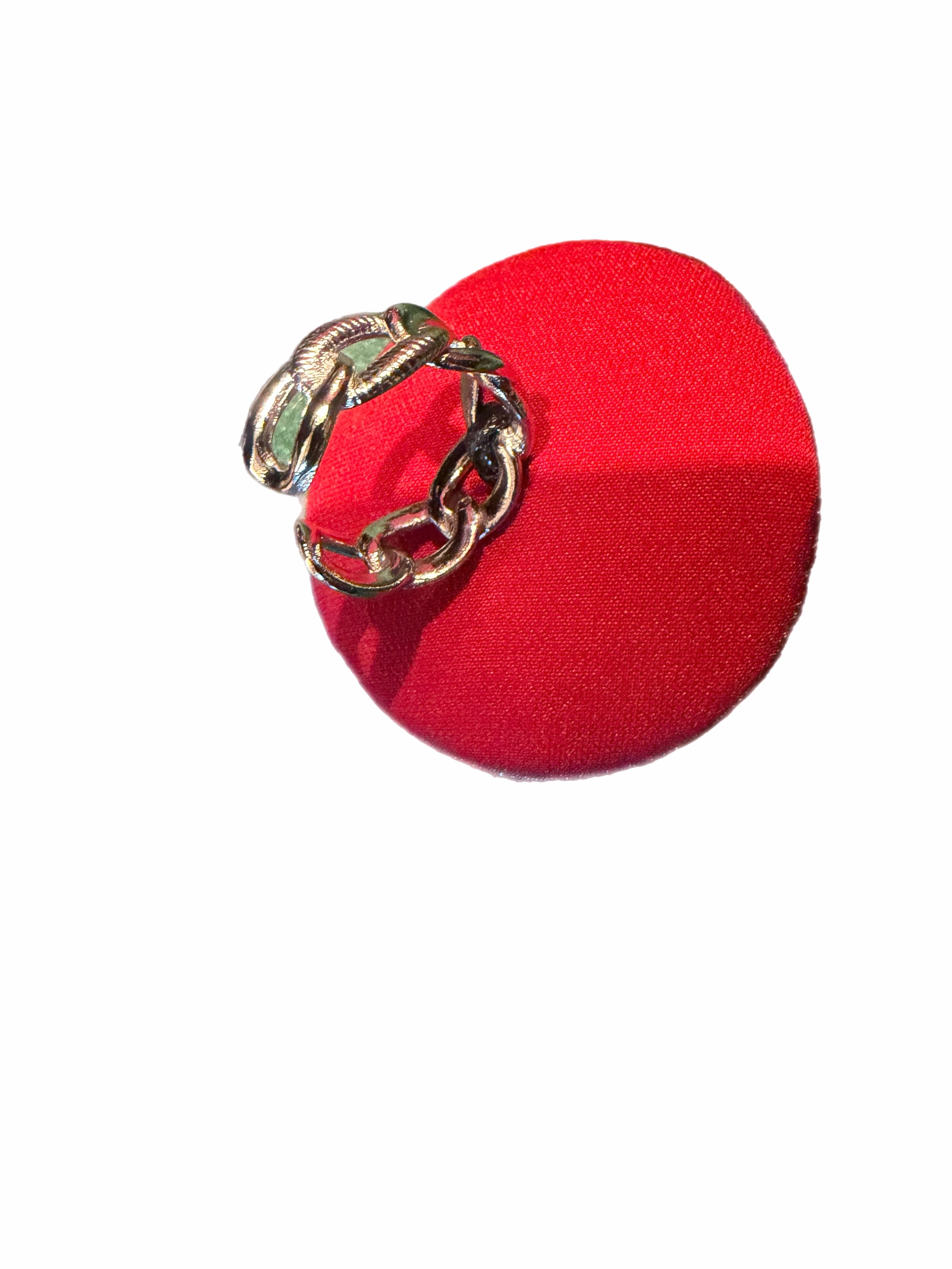 Red Blossom Adjustable Ring