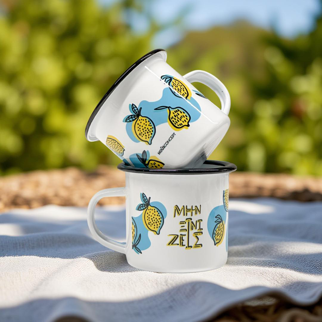 Enamel Cup "Lemons"