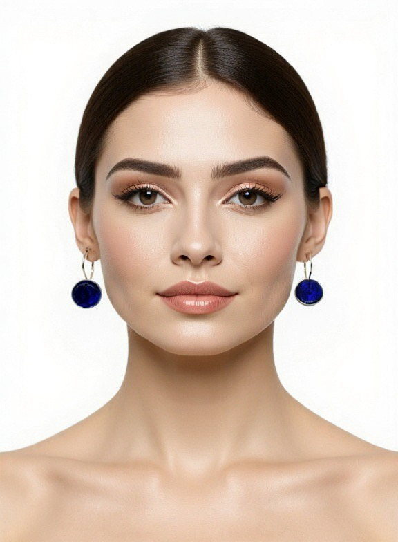 Blue Resin Earrings