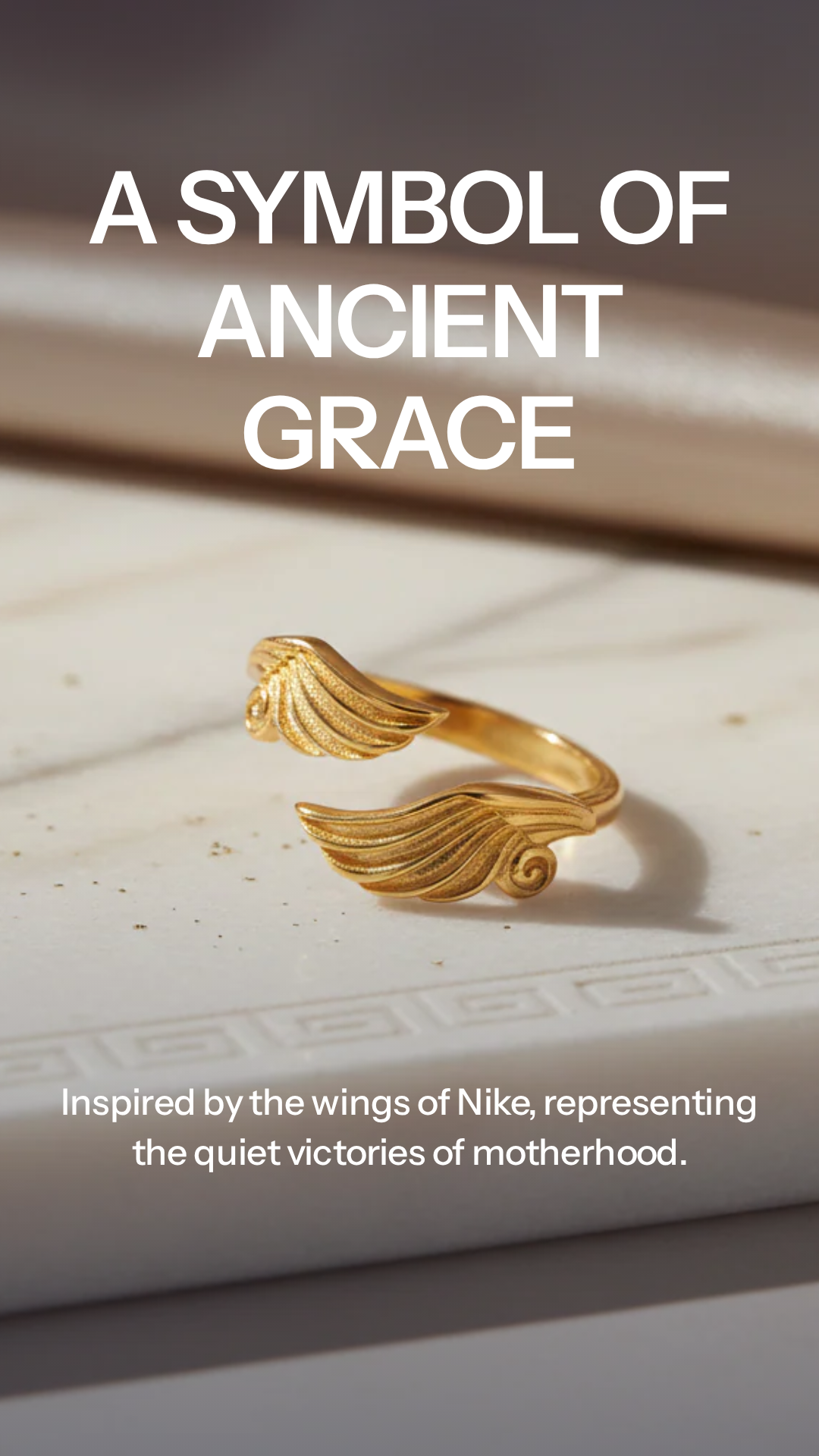 Oreithyia 18K Gold Plated Adjustable Ring