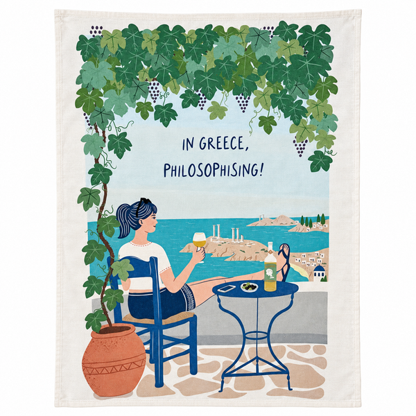 Philosophising Cotton Tea Towel