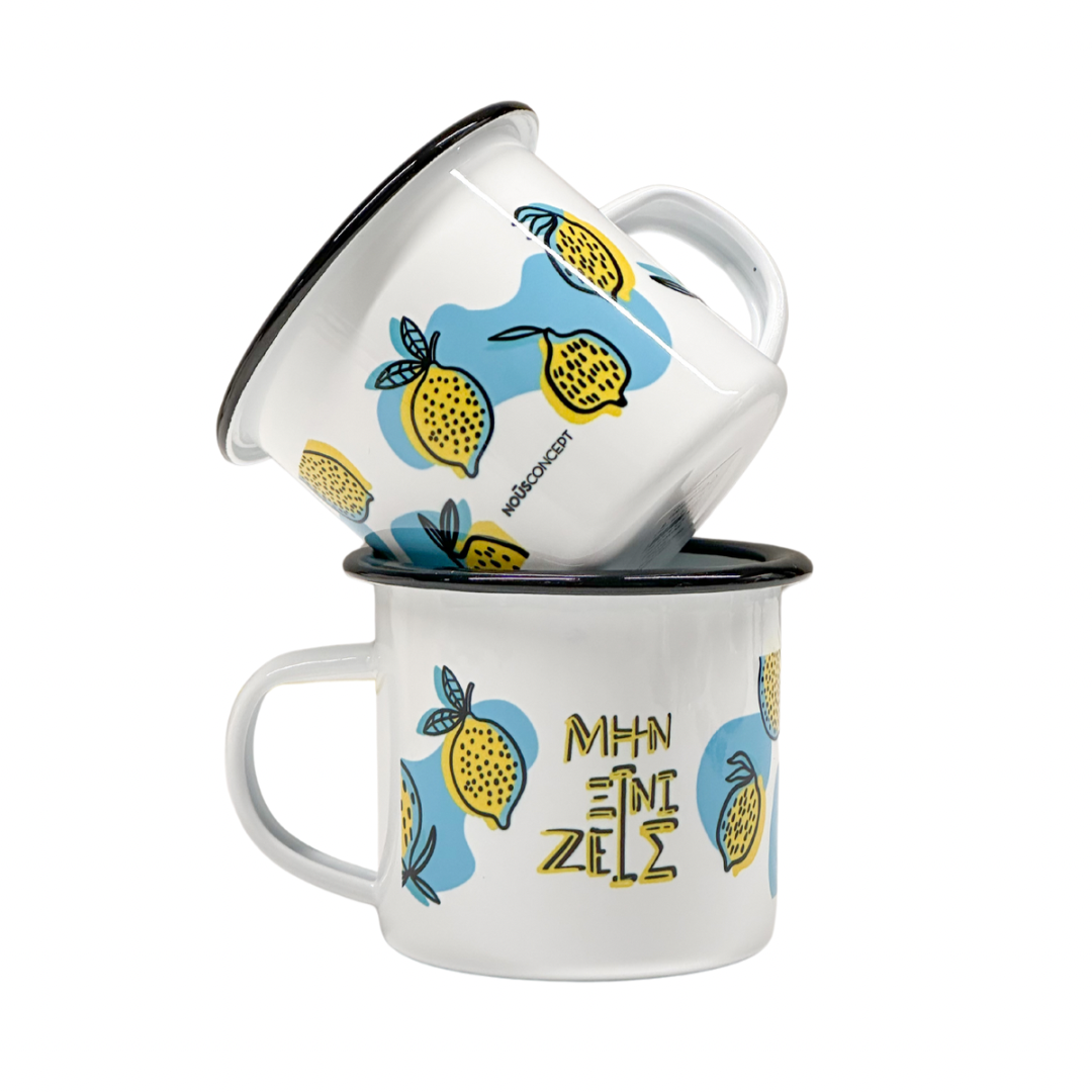 Enamel Cup "Lemons"