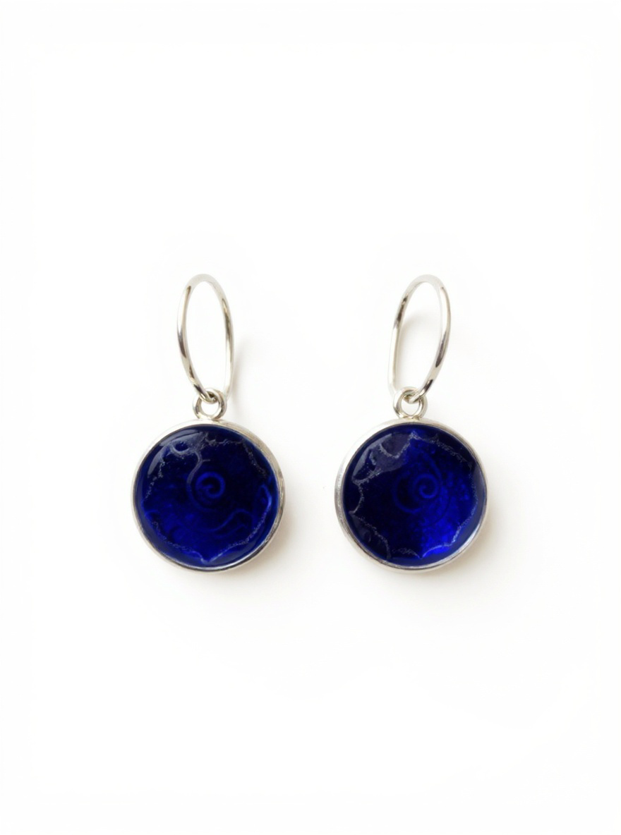 Blue Resin Earrings