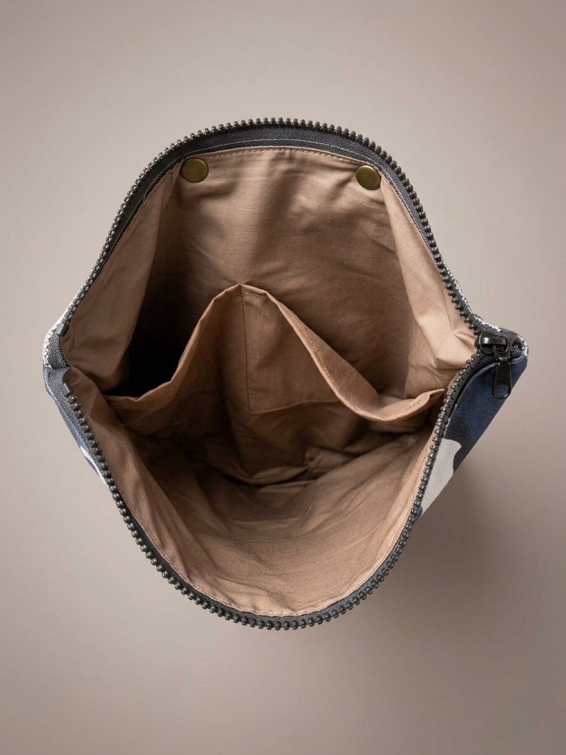 Charcoal & Blue Abstract-Panel back bag