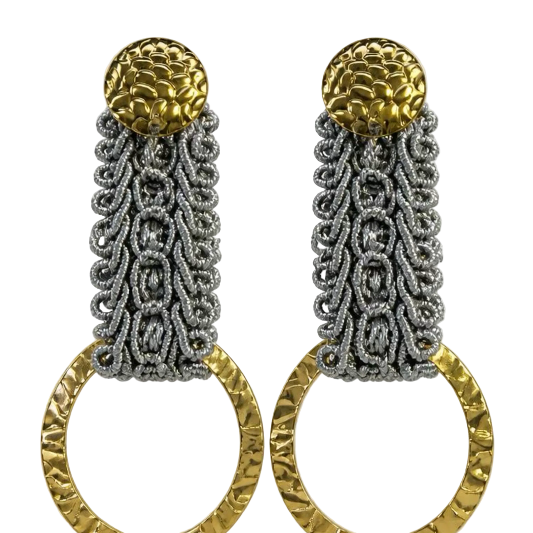 Dioni Silver Circles Earrings