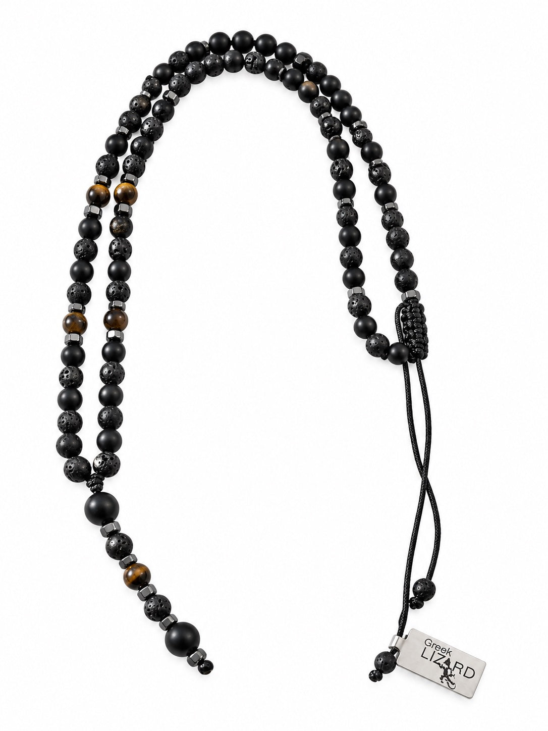 Paros Men's Adjustable Stone Necklace
