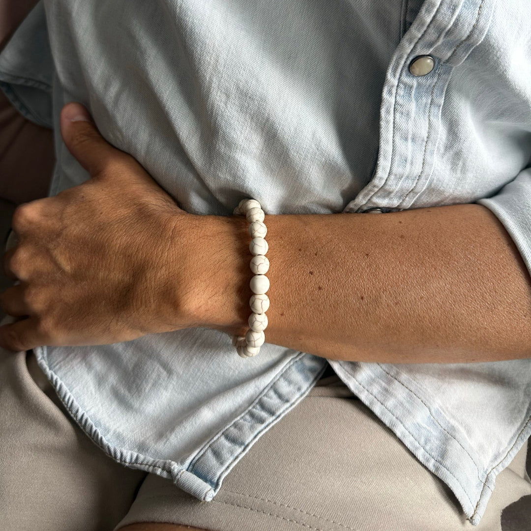 White Beads Bracelet