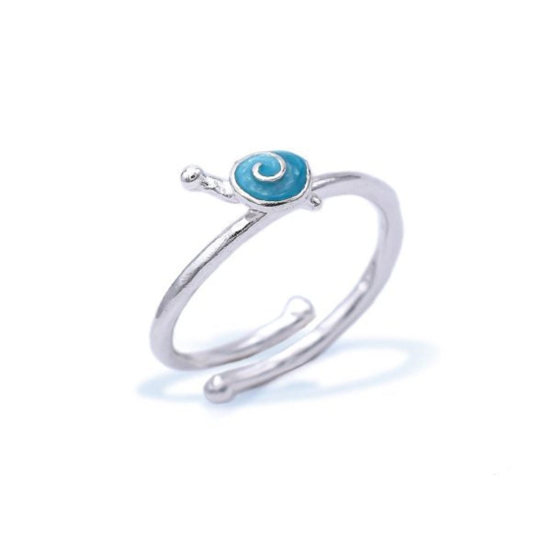 Snail Adjustable Silver Ring