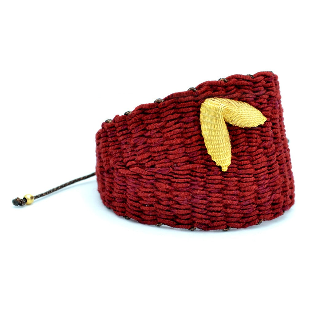 Red Woven Adjustable Bracelet