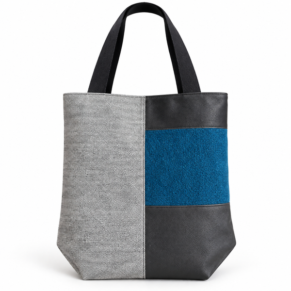 Teal & Grey Reversible Tote Bag
