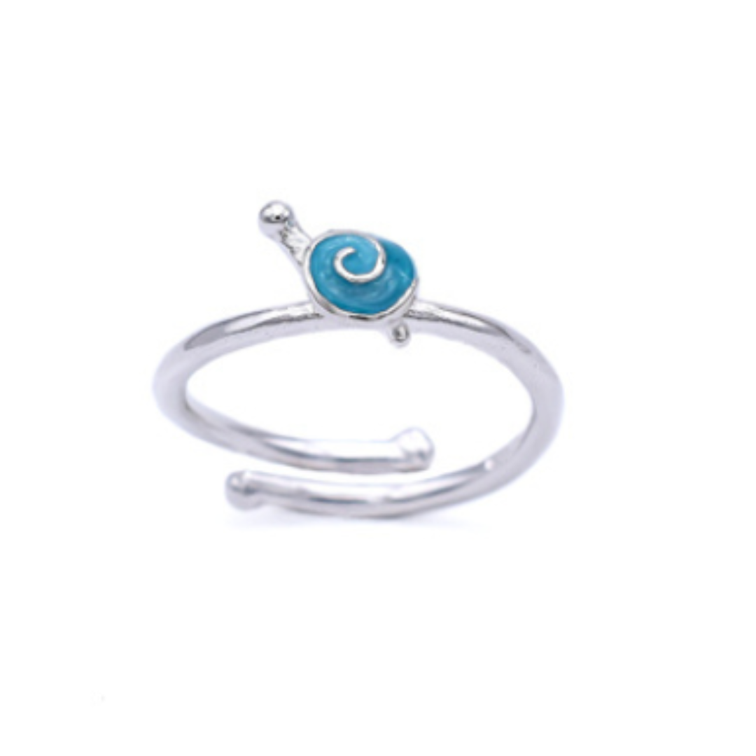 Snail Adjustable Silver Ring