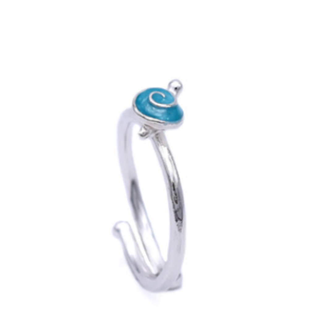 Snail Adjustable Silver Ring