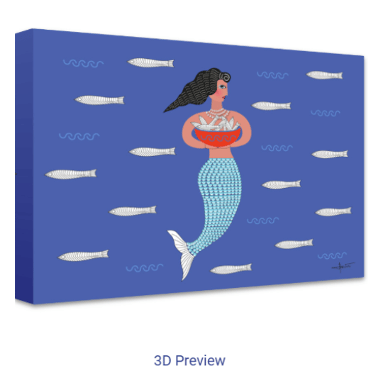Mermaid and Fish - Wall Art Decor